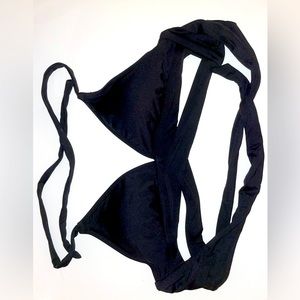 Black Strappy Bikini Top Size M